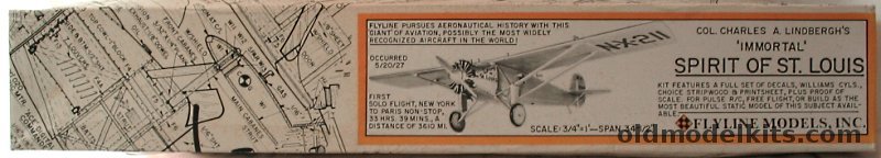 Flyline Models 1/16 Ryan NYP Spirit of St. Louis - 34.5 inch Wingspan for RC/Free Flight or Static Display, I19 plastic model kit